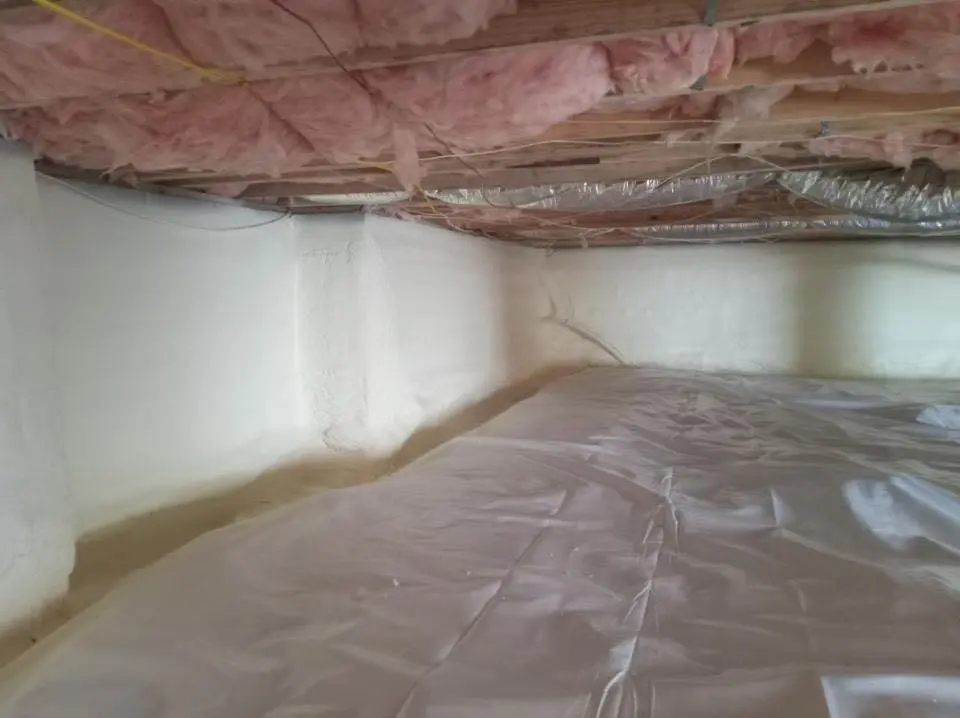 Crawl space encapsulation with closed-cell spray foam for Spray Foam Roofing Repair in Pinehurst